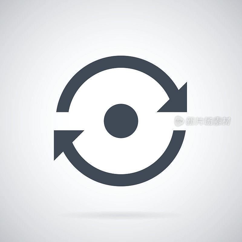 Reload vector icon. Arrow pictogram refresh rotation loop sign